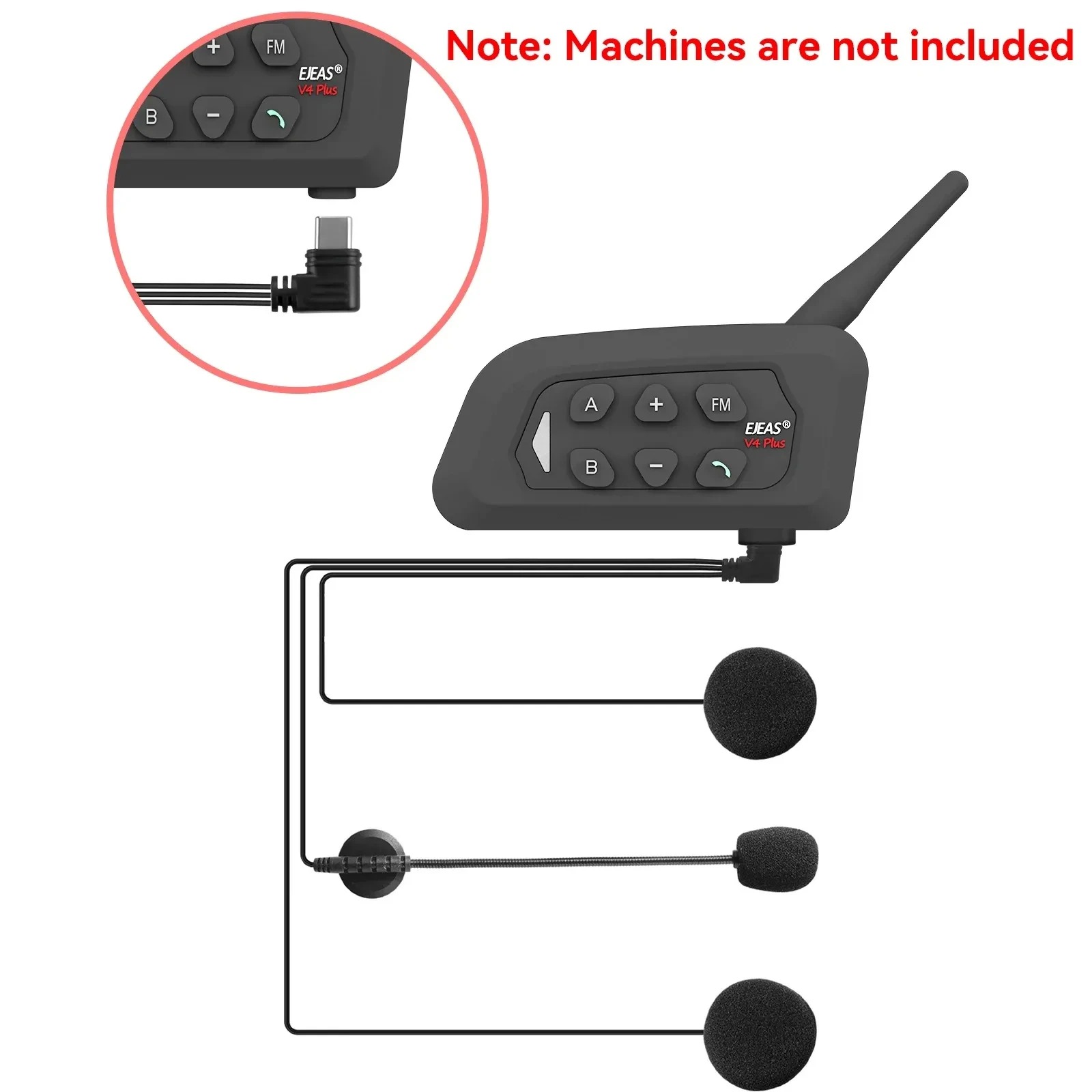 EJEAS V6 PRO / V4 PLUS Zestaw  – Intercom Headset Helmet recenzja i cena