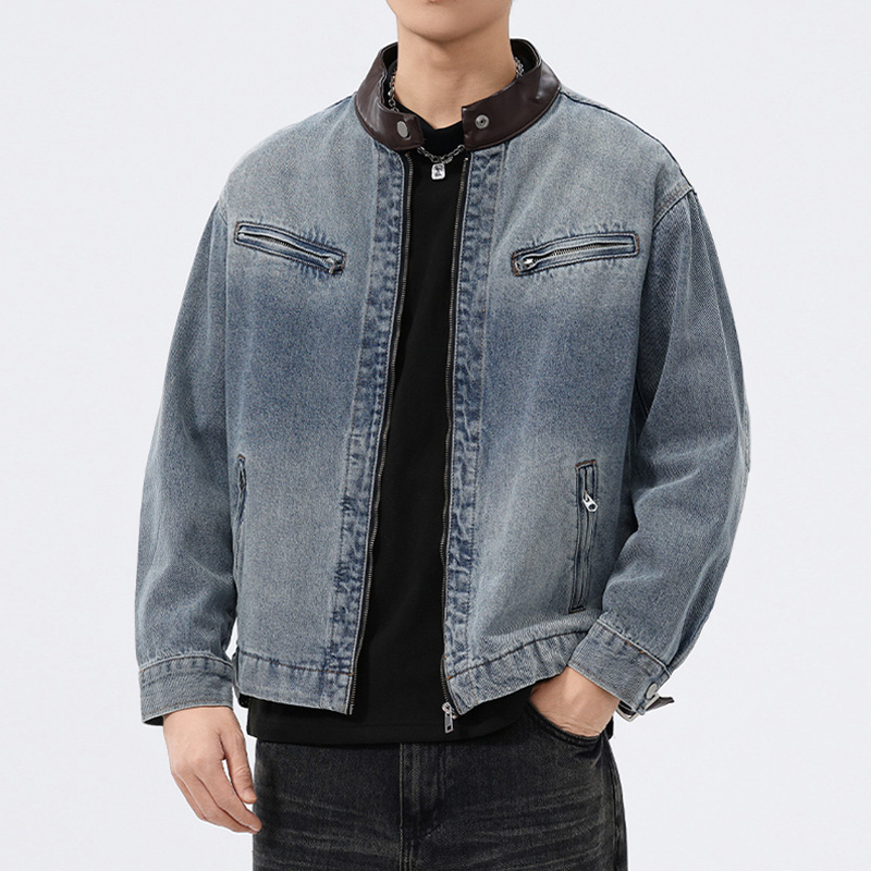 Kurtka dżinsowa męska ze stójk – Riding Jacket Leather recenzja i cena