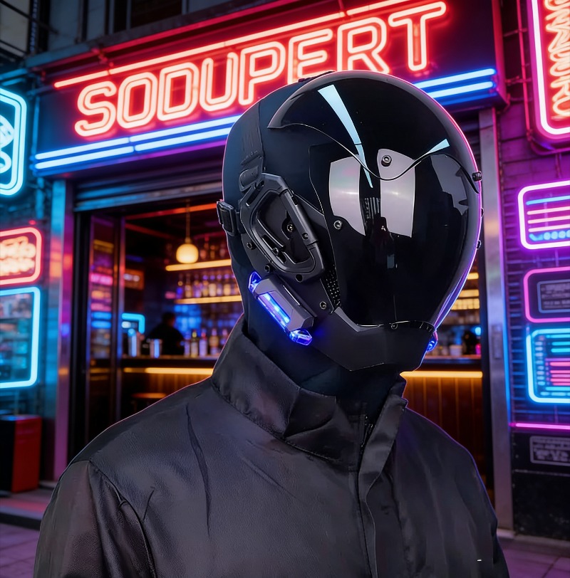 Maska hełmowa w stylu mecha cy – Helmet Full Face recenzja i cena