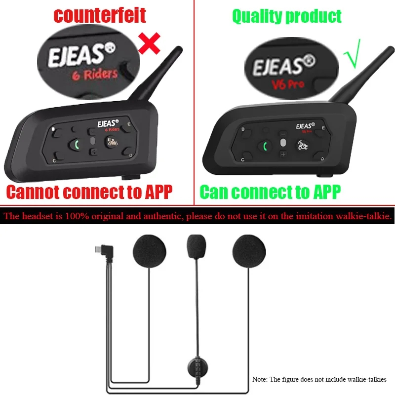 EJEAS V6 PRO+ TYPE-C Jack mikr – Intercom Headset Helmet recenzja i cena