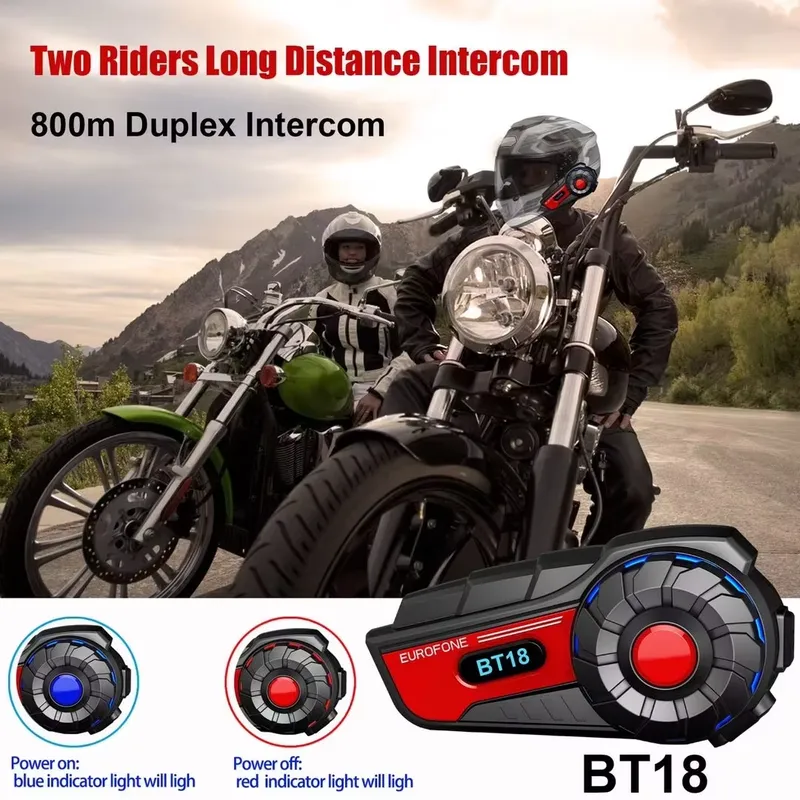 Interkom motocyklowy BT18, wod – Intercom Headset Helmet recenzja i cena