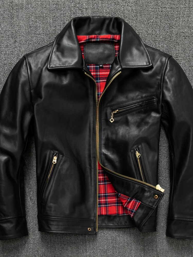 Męska kurtka slim fit ze 100%  – Riding Jacket Leather recenzja i cena