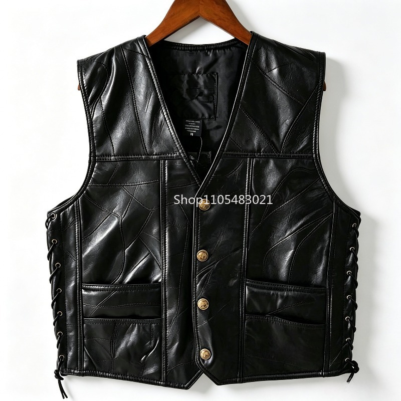 Męska czarna skórzana kamizelk – Riding Jacket Leather recenzja i cena