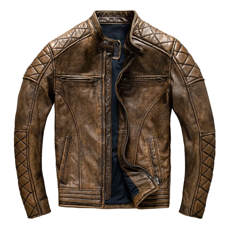Męska kurtka skórzana vintage, – Riding Jacket Leather recenzja i cena