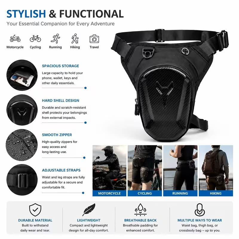 Wodoodporna torba na nogę moto – Motorcycle Gear Organizer recenzja i cena